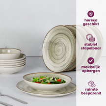 Cosy & Trendy Breakfast Plates / Dessert Plates - Sintra Ivy Green ø 20 cm - 4 pieces