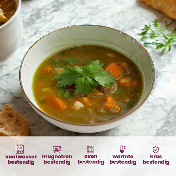 Cosy & Trendy Soup Bowls / Bowls - Sintra Ivy Green ø 16 cm - 4 Pieces