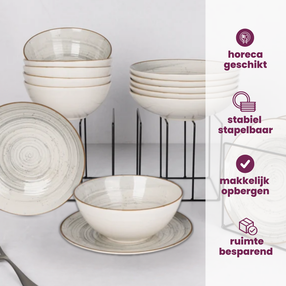 Cosy & Trendy Soup Bowls / Bowls Sintra Dusty Blue ø 16 cm - 4 pieces