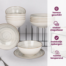 Cosy & Trendy Soup Bowls / Bowls Sintra Dusty Blue ø 16 cm - 4 pieces