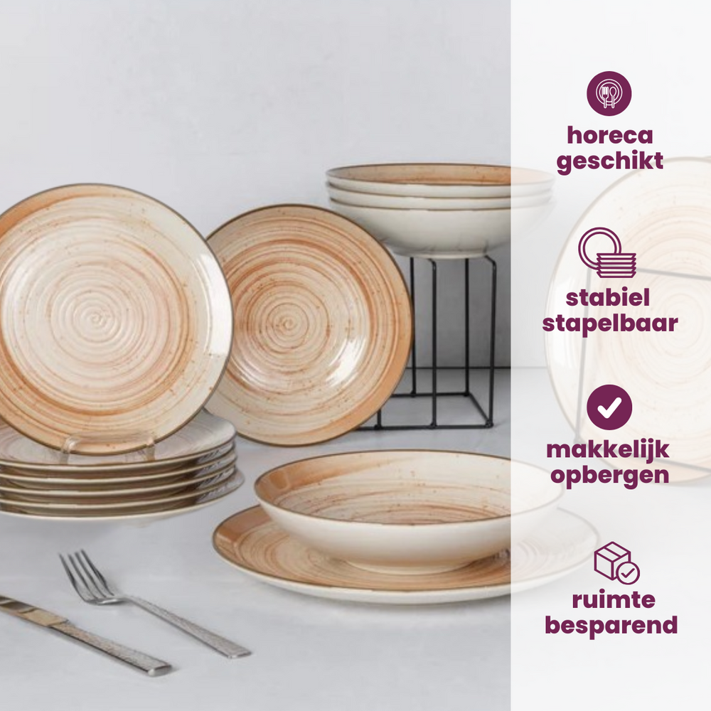Cosy & Trendy Soup Bowls / Bowls - Sintra Terracotta ø 16 cm - 4 pieces