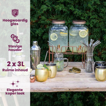 Cosy & Trendy Beverage dispenser with holder - 2 x 3 liters
