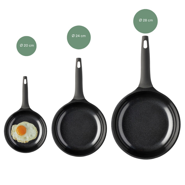Sola Frying pan set Ceramic Deluxe 3-piece - ø 20, 24 y 28 cm - recubrimiento antiadherente cerámico