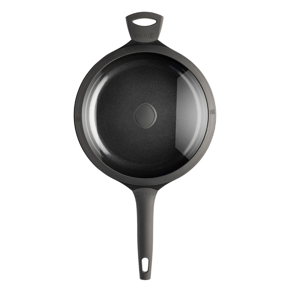Sola Wok Pan with Lid Ceramic Deluxe ø 30 cm - Ceramic Non-Stick Coating