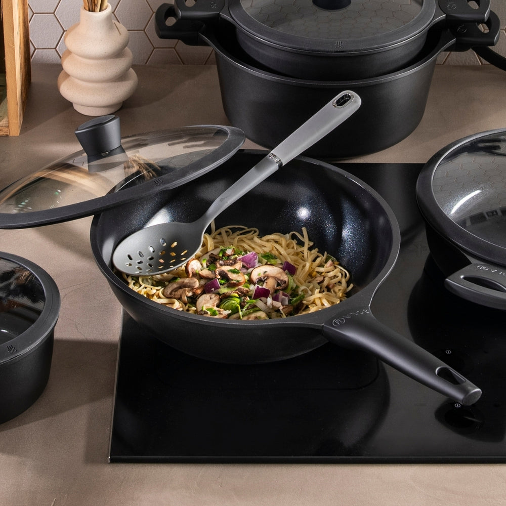 Sola Wok Pan with Lid Ceramic Deluxe ø 30 cm - Ceramic Non-Stick Coating