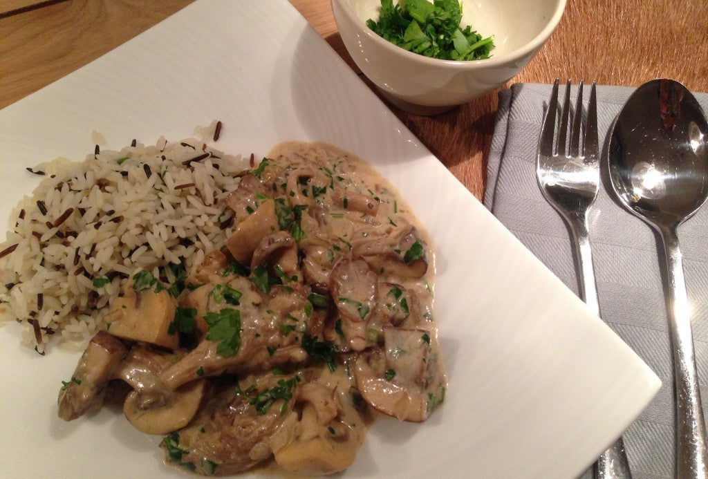 A creamy vegetarian classic with mushrooms and wild rice