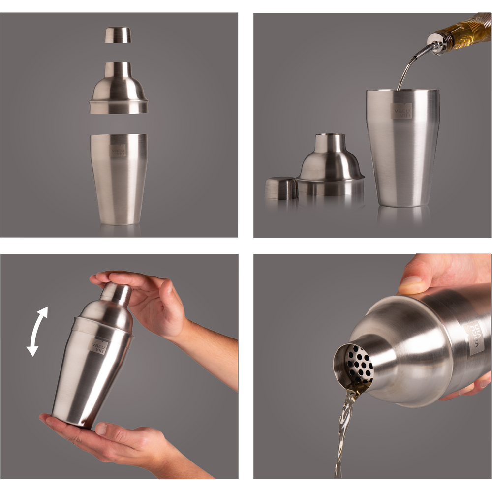 Vacu Vin Cocktail Set Plus - Silver - 7 pieces