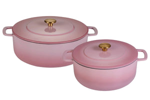 Combekk Braadpannenset Gietijzer Pink 2-delig hoofdafbeelding