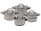Cooking Set de Sartenes 4 piezas Acero Inoxidable - Olla ø 16, 18, 20 cm & Cacerola ø 16 cm - adecuada para todas las fuentes de calor