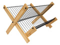 Cookinglife escurridor plegable - metal negro y bambú