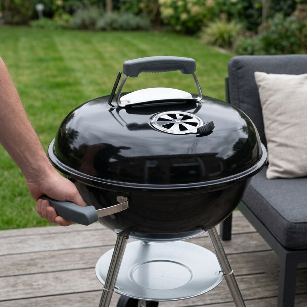 Cookinglife Charcoal Barbecue with Wheels Fire & Flavour - Charcoal - 45 cm - Black