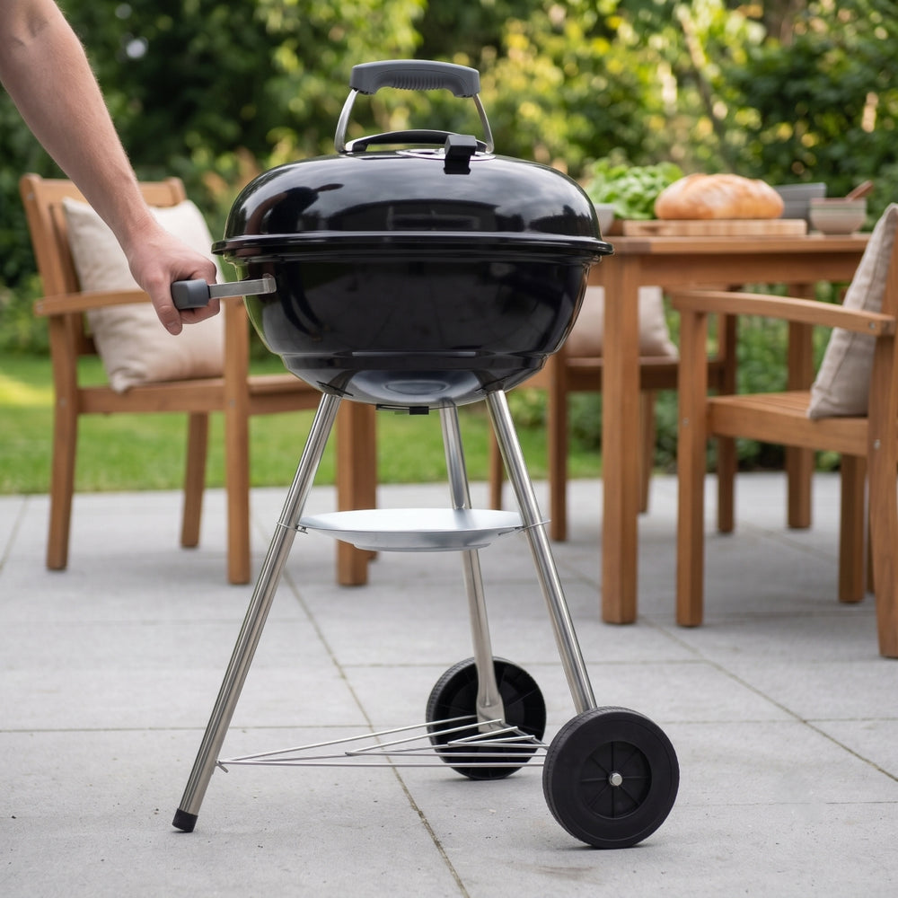 Cookinglife Charcoal Barbecue with Wheels Fire & Flavour - Charcoal - 45 cm - Black