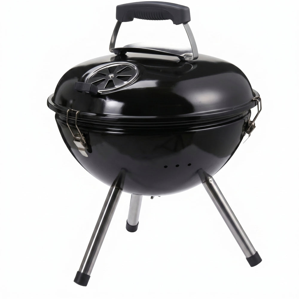 Cookinglife Charcoal Barbecue with Legs Fire & Flavour - Charcoal - 39 cm - Compact - Black