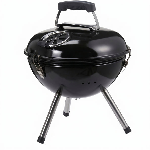 Cookinglife Charcoal Barbecue with Legs Fire & Flavour - Charcoal - 39 cm - Compact - Black