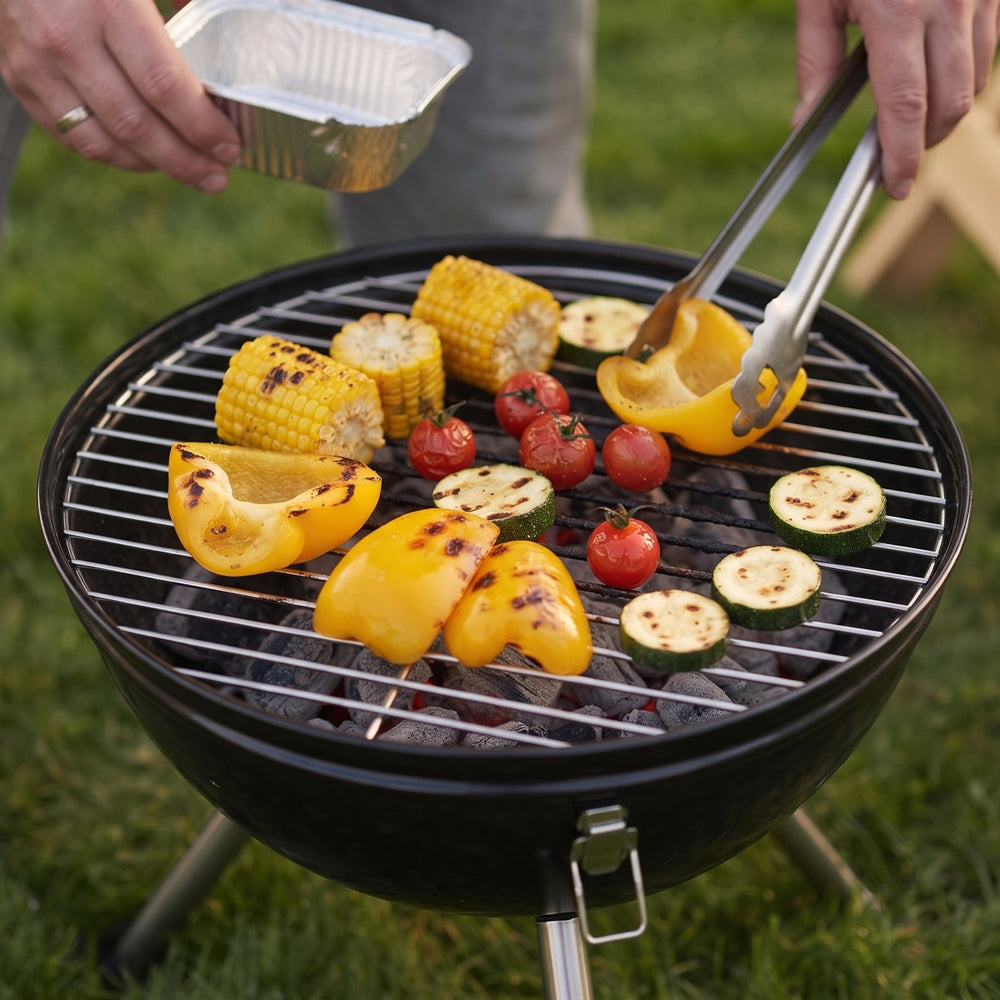 Cookinglife Charcoal Barbecue with Legs Fire & Flavour - Charcoal - 39 cm - Compact - Black