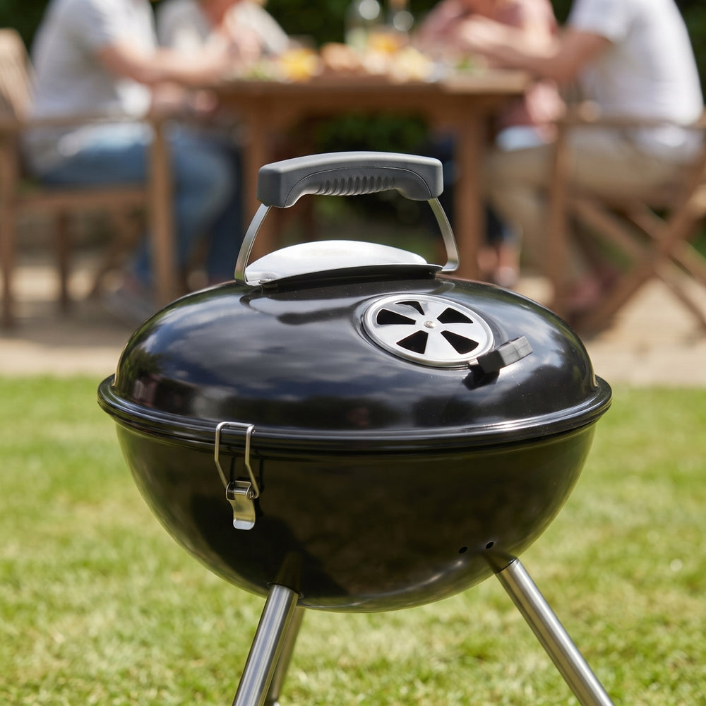 Cookinglife Charcoal Barbecue with Legs Fire & Flavour - Charcoal - 39 cm - Compact - Black