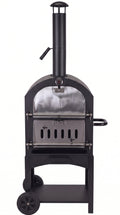 Cookinglife Charcoal BBQ Pizza Oven Fire & Flavour - 156 cm high - Includes Pizza Stone & Grill Grates - Black