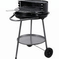 Cookinglife Halfopen BBQ with Wheels Fire & Flavour - Charcoal - 51 cm - Black