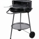 Cookinglife Halfopen BBQ with Wheels Fire & Flavour - Charcoal - 51 cm - Black