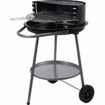 Cookinglife Halfopen BBQ with Wheels Fire & Flavour - Charcoal - 51 cm - Black