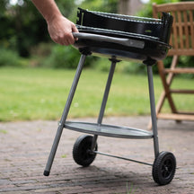 Cookinglife Halfopen BBQ with Wheels Fire & Flavour - Charcoal - 51 cm - Black