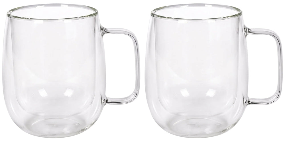 Cookinglife Double-Walled Latte Macchiato / Tea Glasses with Handle - 400 ml - 2 Pieces