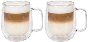 Cookinglife Double-Walled Latte Macchiato / Tea Glasses with Handle - 400 ml - 2 Pieces