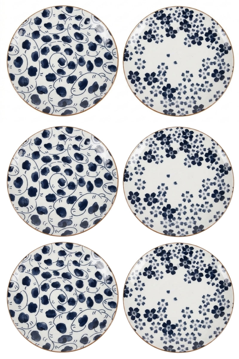 Cookinglife Breakfast Plates / Dessert Plates Fleuris ø 19 cm - 6 pieces