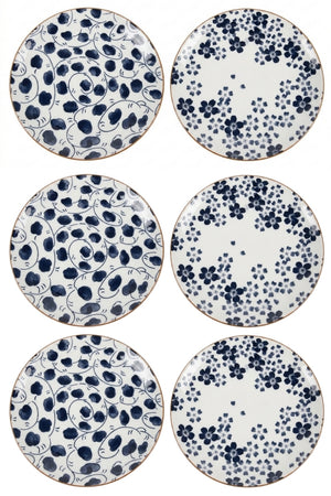 Cookinglife Breakfast Plates / Dessert Plates Fleuris ø 19 cm - 6 pieces
