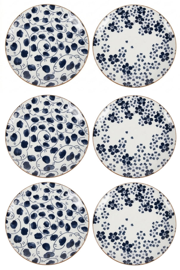 Cookinglife Breakfast Plates / Dessert Plates Fleuris ø 19 cm - 6 pieces