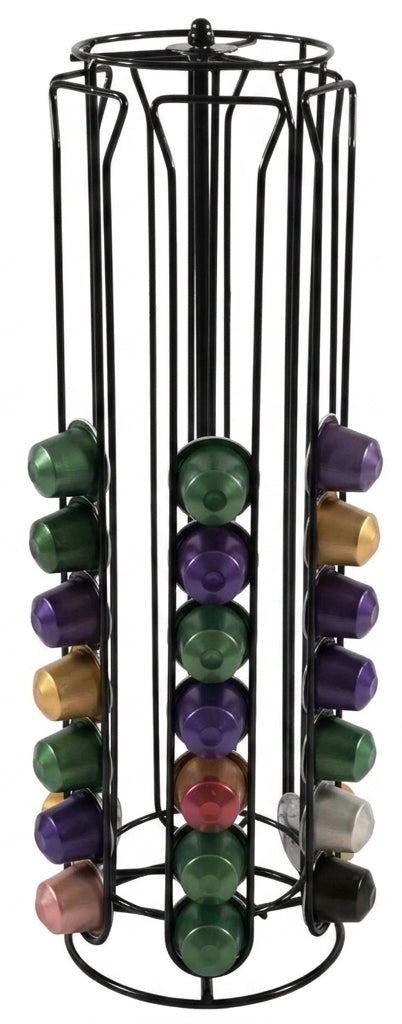 Cookinglife Coffee Capsule Holder Nespresso Black - Rotatable - 60 Cups