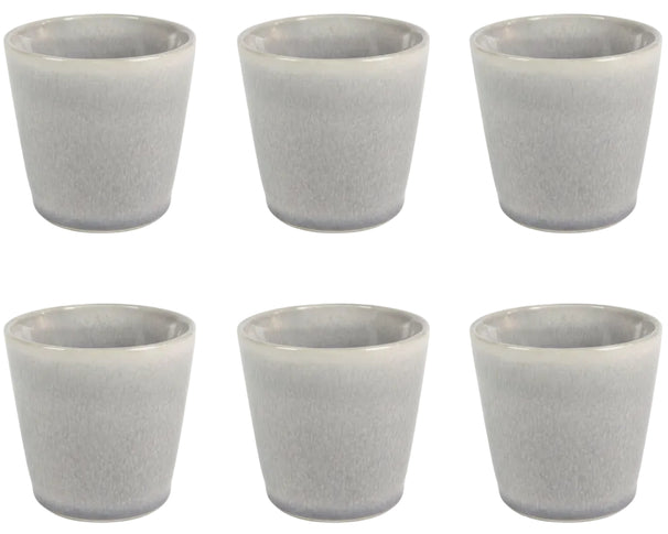 Cookinglife Tazas de café / Tazas Senseo – Breeze Gris – 200 ml – 6 piezas