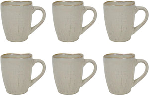 Cookinglife Tazas de café Linen Beige 340 ml – 6 unidades