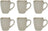 Cookinglife Coffee Mugs Linen Beige 340 ml – 6 pieces