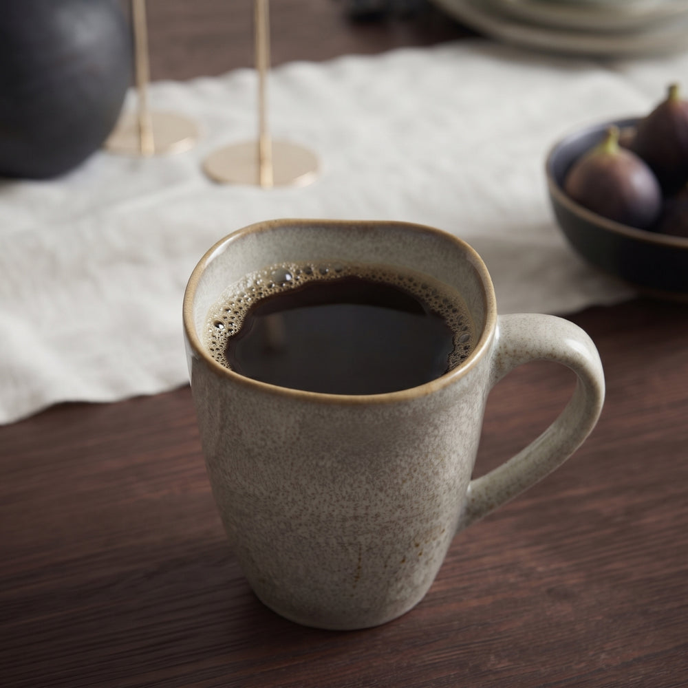 Cookinglife Coffee Mugs Linen Beige 340 ml – 6 pieces