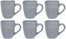 Cookinglife Coffee Mugs Linen Grey 340 ml – 6 pieces