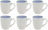 Cookinglife Coffee Mugs Nola Blue 330 ml – 6 pieces