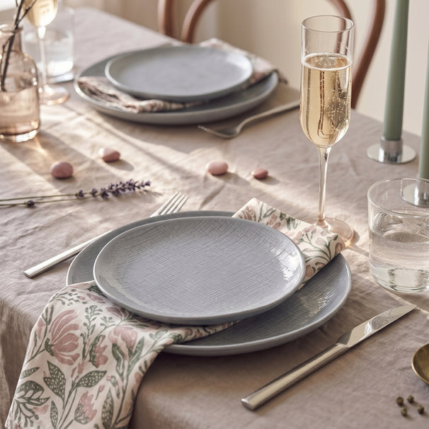 Cookinglife Platos de desayuno / Platos de postre Linen Gris ø 21 cm – 6 piezas
