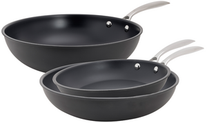 Cookinglife Set de Sartenes Revolt 3 piezas - Wok de ø 28 cm + Sartén de ø 24 & 28 cm - apto para todas las fuentes de calor - revestimiento antiadherente cerámico