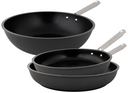 Cookinglife Cookware Set ProForge 3-piece - Wok Pan ø 28 cm + Frying Pans ø 24 & 28 cm - Suitable for All Heat Sources - Ceramic Non-stick Coating