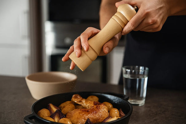 Cookinglife Molinillo de Sal Rocca Natural - Molinillo Cerámico - 21.5 cm