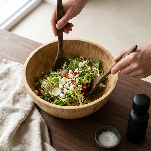 Cookinglife Salad Bowl - Bamboo - ø 28 cm