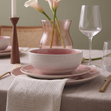 Cookinglife Dinnerware Set Nola Pink 18-piece / 6 persons - 6 dinner plates, 6 breakfast plates and 6 bowls