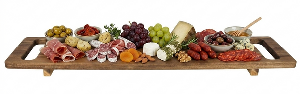 Cookinglife Tabla de servir / Tabla de tapas - Acacia - 60 x 13 cm