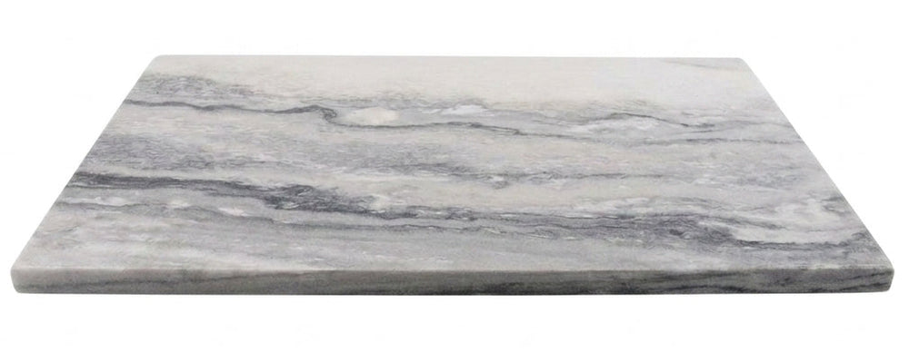 Cookinglife Tabla de Servir / Tabla de Aperitivos Mármol Blanco / Gris - 40 x 30 cm