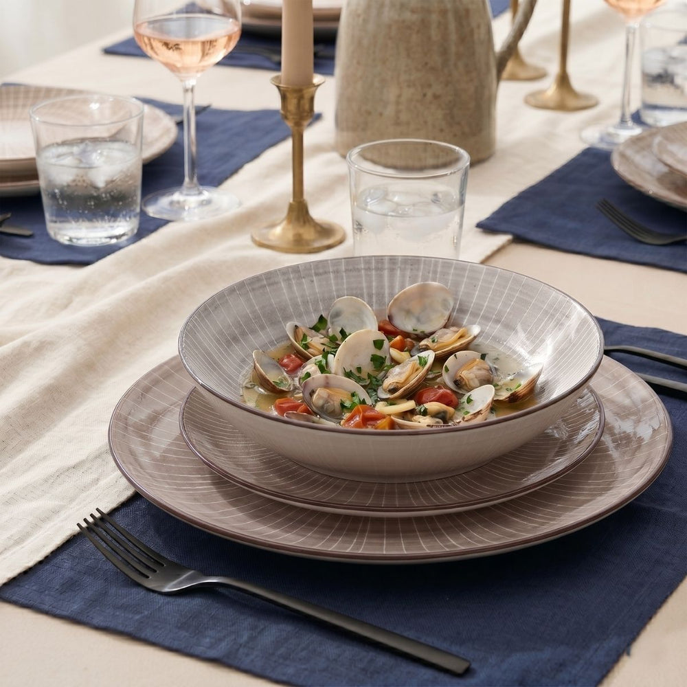 Cookinglife Dinnerware Set Baia Brown 12-piece / 4 persons - 4 dinner plates, 4 breakfast plates and 4 deep plates