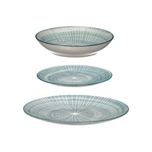 Cookinglife Dinnerware Set Cala Blue 12-piece / 4 persons - 4 dinner plates, 4 breakfast plates and 4 deep plates