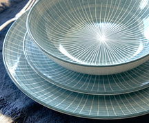 Cookinglife Dinnerware Set Cala Blue 12-piece / 4 persons - 4 dinner plates, 4 breakfast plates and 4 deep plates