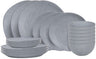 Cookinglife Dinnerware Set Linen Gray 18-Piece / 6 Persons - 6 Dinner Plates, 6 Breakfast Plates and 6 Bowls