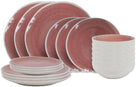 Cookinglife Dinnerware Set Nola Pink 18-piece / 6 persons - 6 dinner plates, 6 breakfast plates and 6 bowls